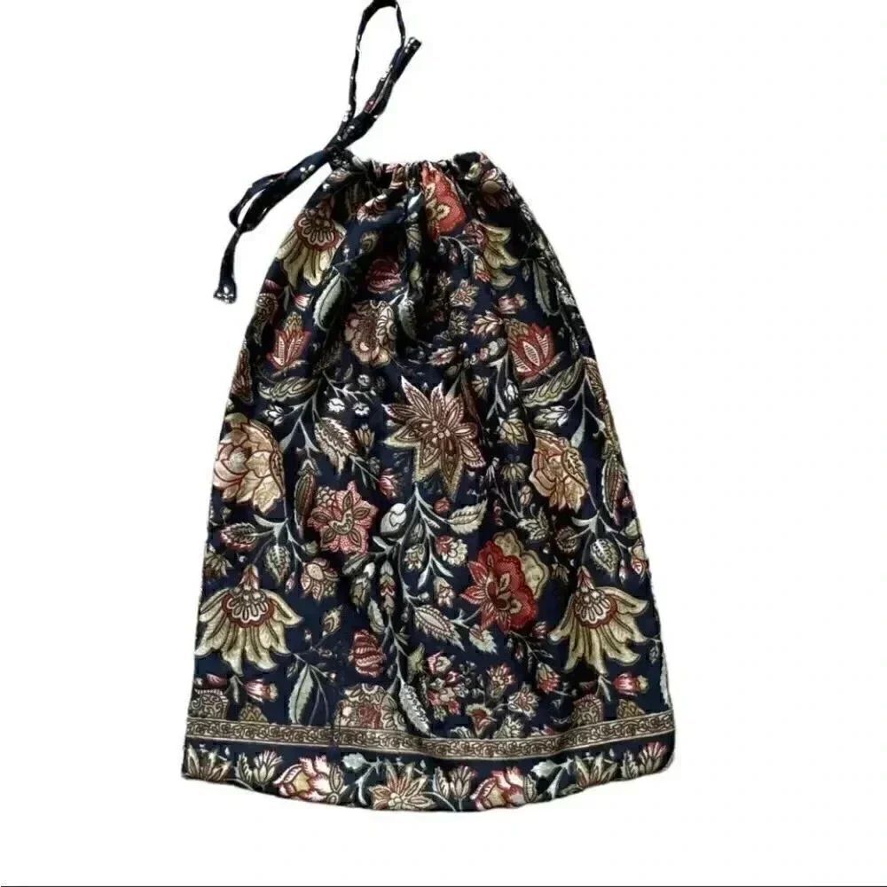 Floral Bohemian Rectangular Fall Lightweight Brown Black Handmade Bag, SZ S - Picture 1 of 6